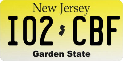 NJ license plate I02CBF