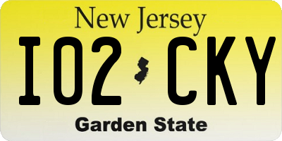 NJ license plate I02CKY