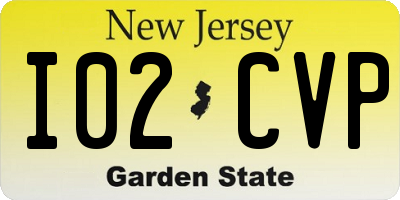 NJ license plate I02CVP