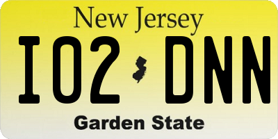 NJ license plate I02DNN