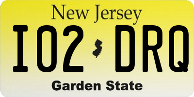 NJ license plate I02DRQ