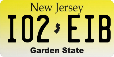 NJ license plate I02EIB