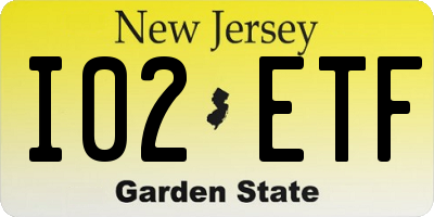 NJ license plate I02ETF