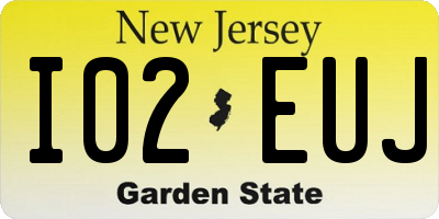 NJ license plate I02EUJ