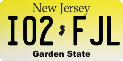 NJ license plate I02FJL