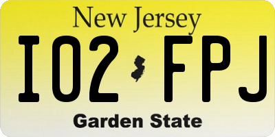 NJ license plate I02FPJ