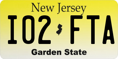 NJ license plate I02FTA