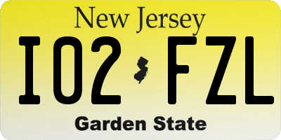 NJ license plate I02FZL