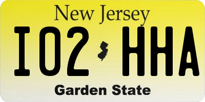 NJ license plate I02HHA
