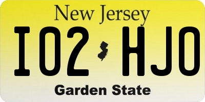 NJ license plate I02HJO