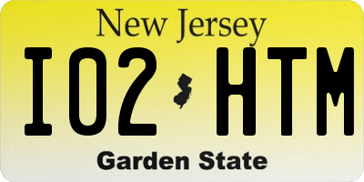 NJ license plate I02HTM