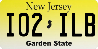 NJ license plate I02ILB