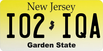 NJ license plate I02IQA