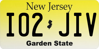 NJ license plate I02JIV
