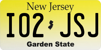NJ license plate I02JSJ