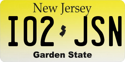NJ license plate I02JSN