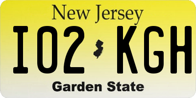 NJ license plate I02KGH