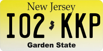 NJ license plate I02KKP