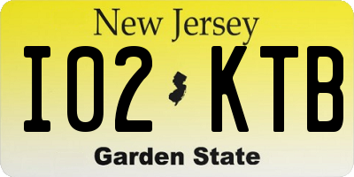 NJ license plate I02KTB