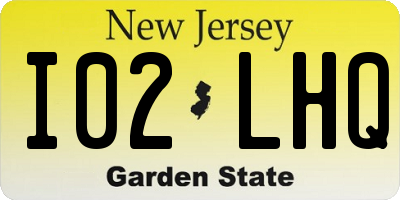 NJ license plate I02LHQ