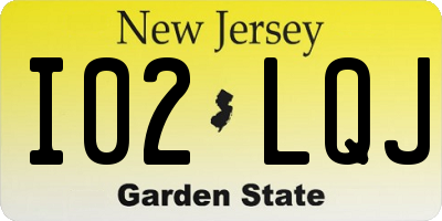 NJ license plate I02LQJ