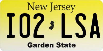 NJ license plate I02LSA