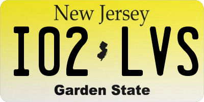 NJ license plate I02LVS