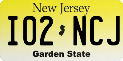 NJ license plate I02NCJ