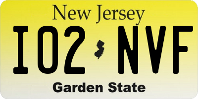NJ license plate I02NVF