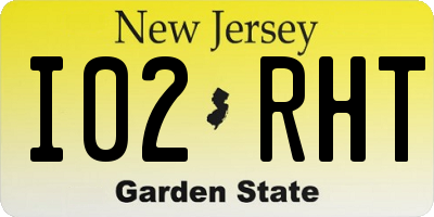NJ license plate I02RHT