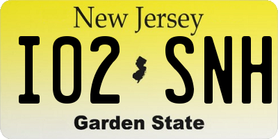 NJ license plate I02SNH