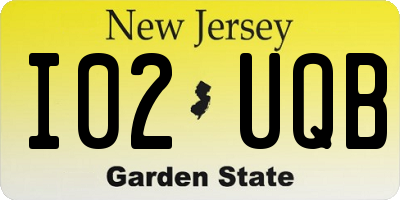 NJ license plate I02UQB