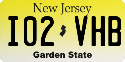 NJ license plate I02VHB