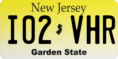 NJ license plate I02VHR