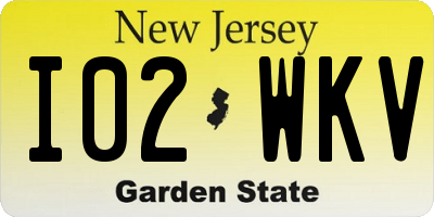 NJ license plate I02WKV