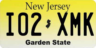NJ license plate I02XMK