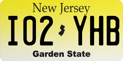 NJ license plate I02YHB