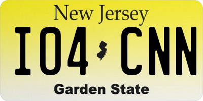 NJ license plate I04CNN