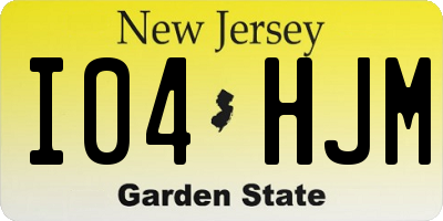 NJ license plate I04HJM