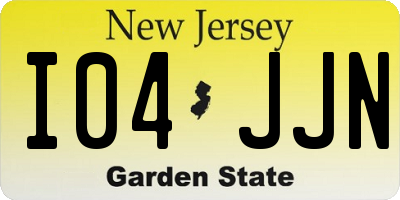 NJ license plate I04JJN