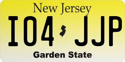 NJ license plate I04JJP