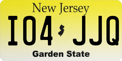 NJ license plate I04JJQ