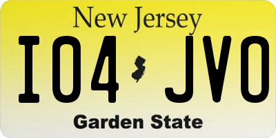 NJ license plate I04JVO