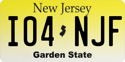 NJ license plate I04NJF