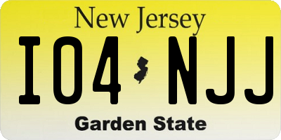 NJ license plate I04NJJ