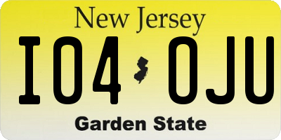 NJ license plate I04OJU
