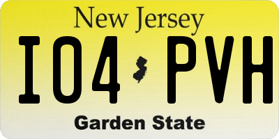 NJ license plate I04PVH
