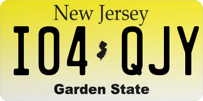 NJ license plate I04QJY