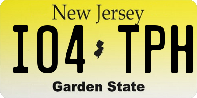 NJ license plate I04TPH