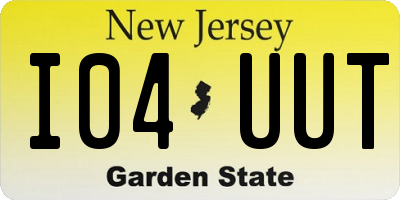 NJ license plate I04UUT